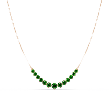 5.6 CTW Graduated Round Colorstone Necklace – CAD image 7
