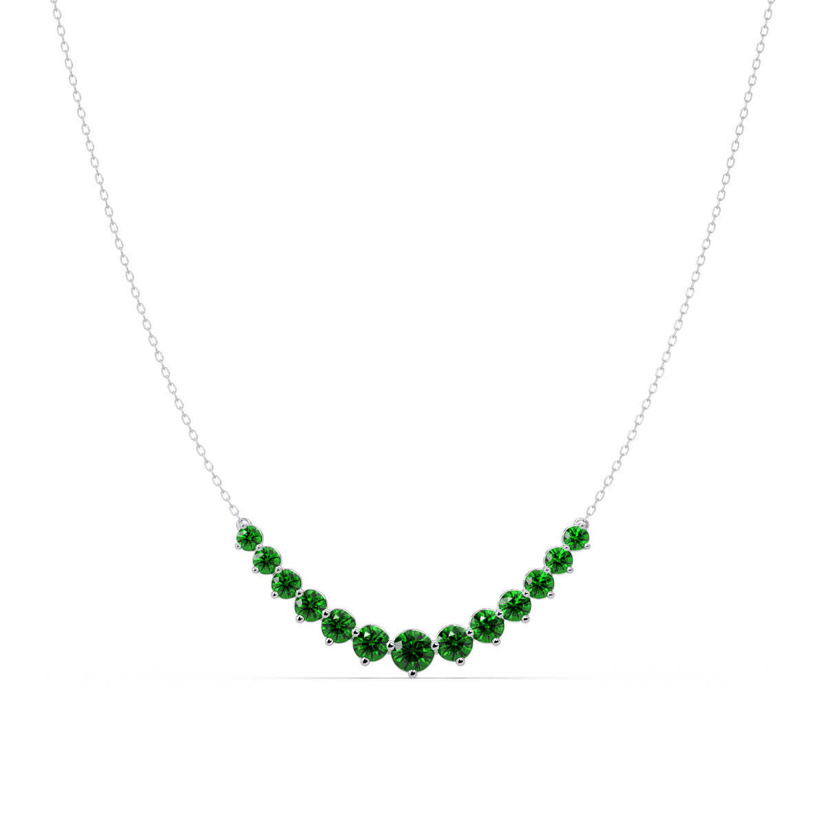 5.6 CTW Graduated Round Colorstone Necklace – CAD image 8