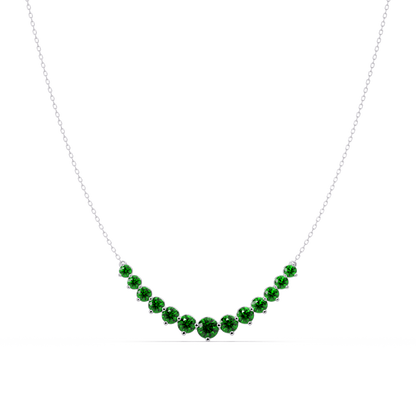 5.6 CTW Graduated Round Colorstone Necklace – CAD image 8