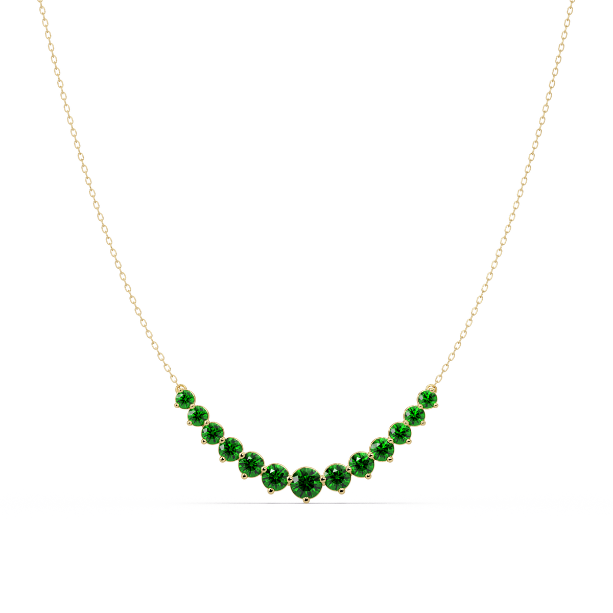5.6 CTW Graduated Round Colorstone Necklace – CAD image 9