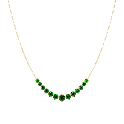 5.6 CTW Graduated Round Colorstone Necklace – CAD image 9