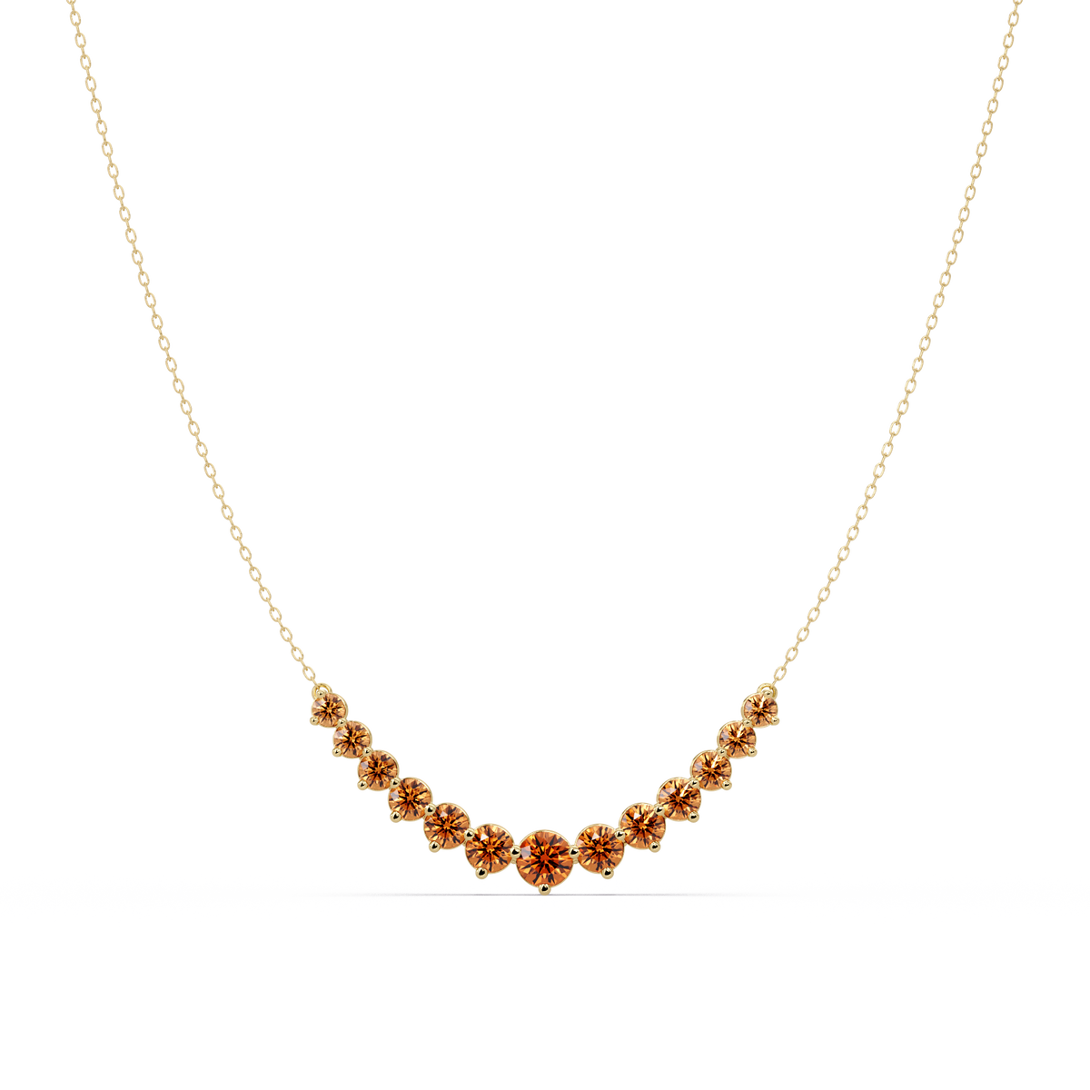 5.6 CTW Graduated Round Colorstone Necklace – CAD image 10