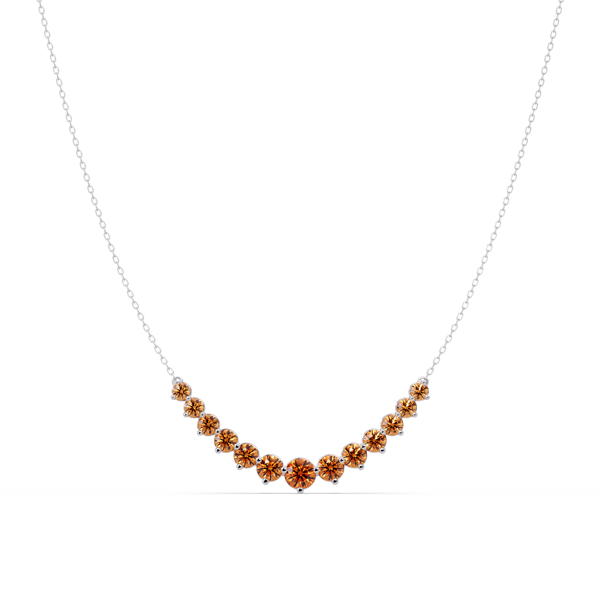 5.6 CTW Graduated Round Colorstone Necklace – CAD image 11