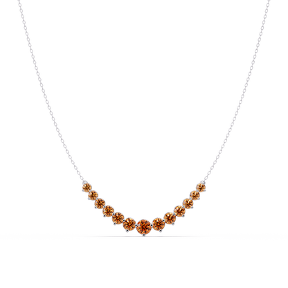 5.6 CTW Graduated Round Colorstone Necklace – CAD image 11