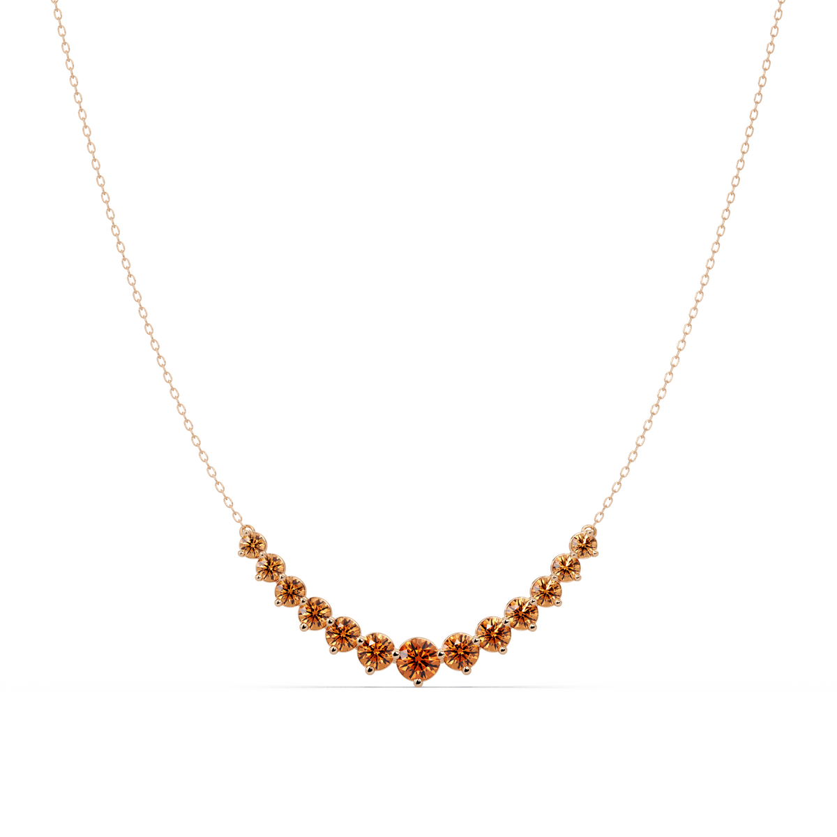 5.6 CTW Graduated Round Colorstone Necklace – CAD image 12