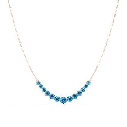 5.6 CTW Graduated Round Colorstone Necklace – CAD image 13