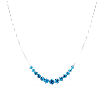 5.6 CTW Graduated Round Colorstone Necklace – CAD image 14