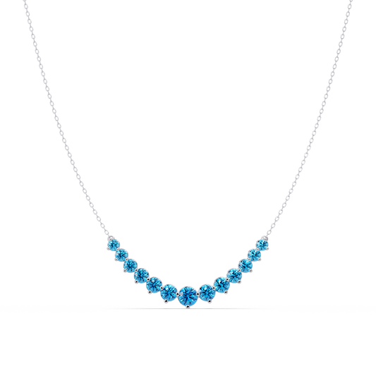 5.6 CTW Graduated Round Colorstone Necklace – CAD image 14