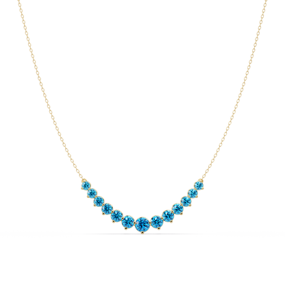 5.6 CTW Graduated Round Colorstone Necklace – CAD image 15