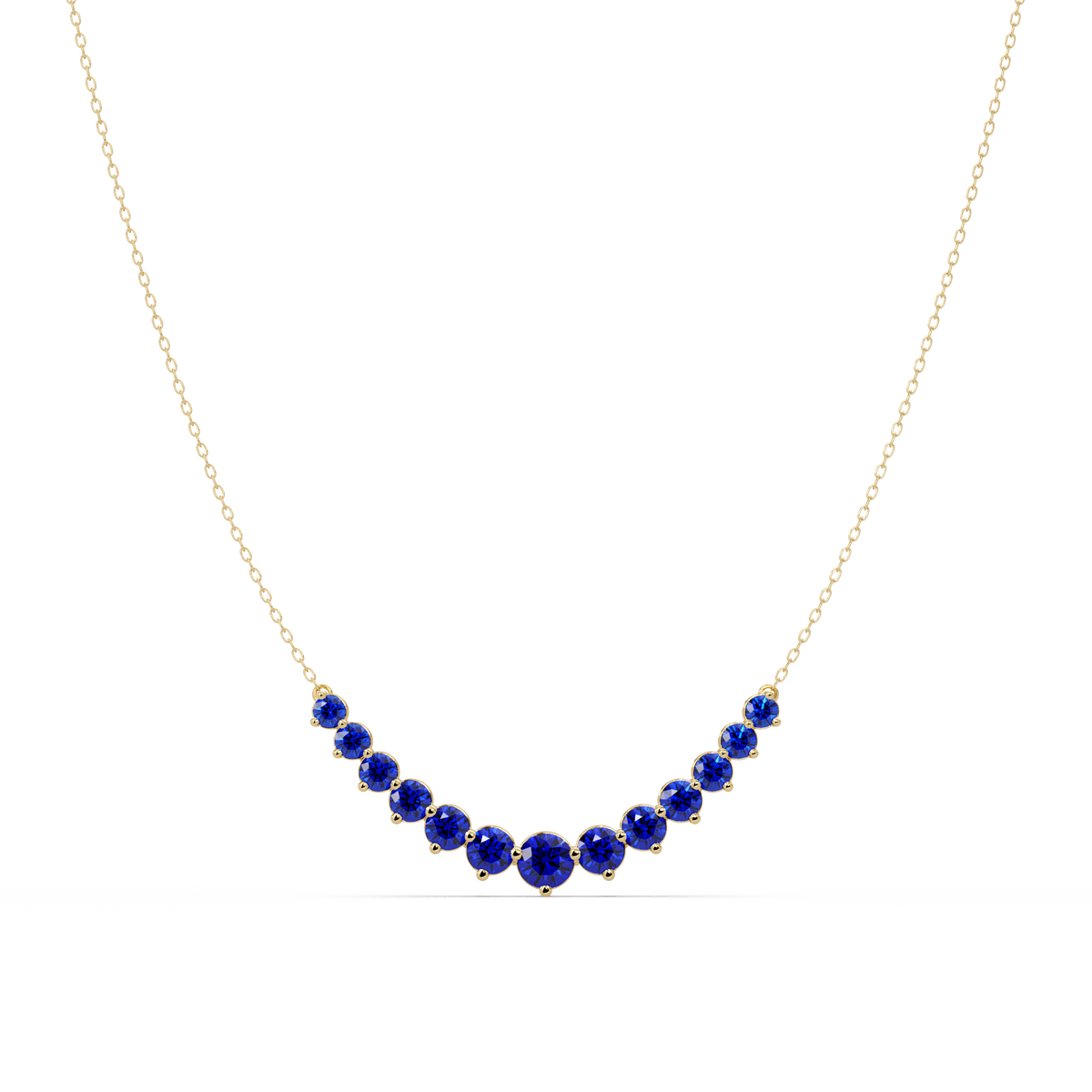5.6 CTW Graduated Round Colorstone Necklace – CAD image 16