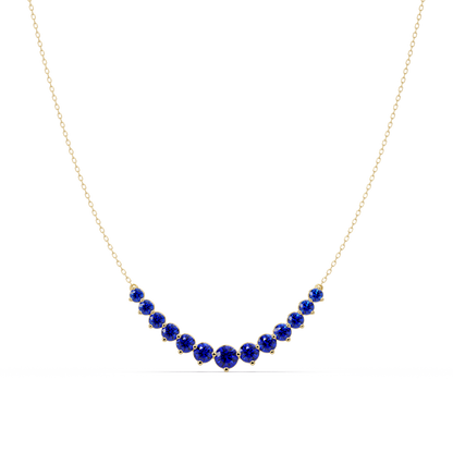 5.6 CTW Graduated Round Colorstone Necklace – CAD image 16