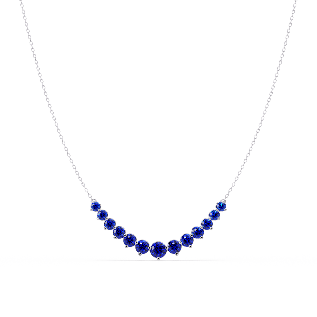 5.6 CTW Graduated Round Colorstone Necklace – CAD image 17