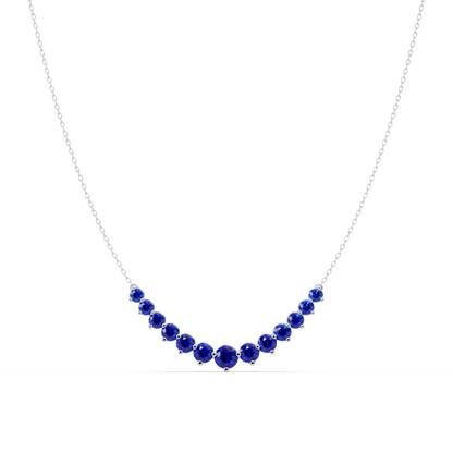 5.6 CTW Graduated Round Colorstone Necklace – CAD image 17