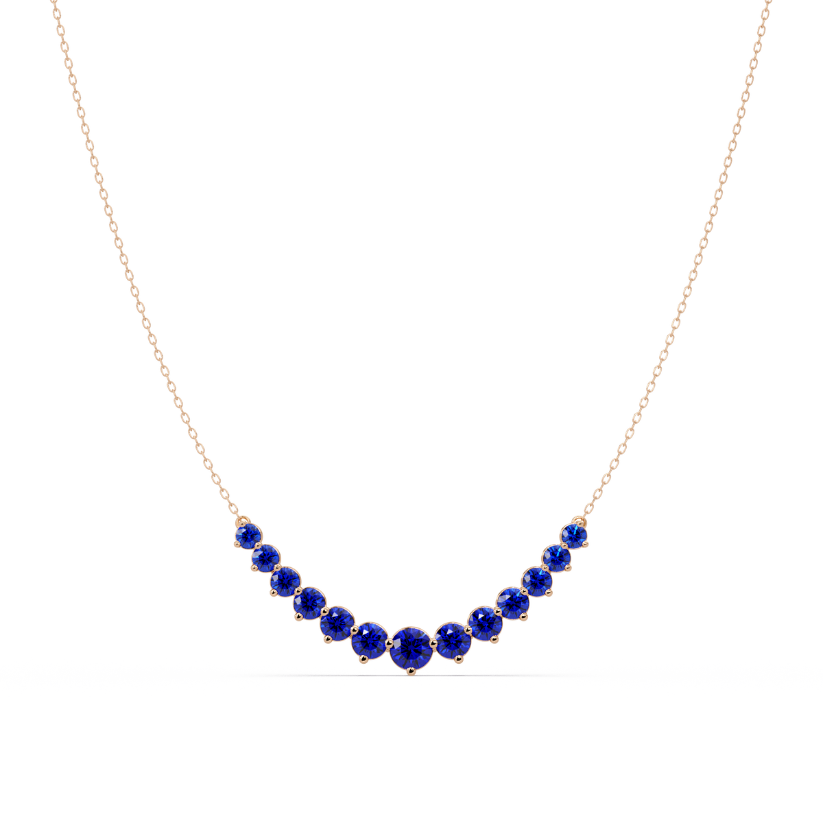 5.6 CTW Graduated Round Colorstone Necklace – CAD image 18