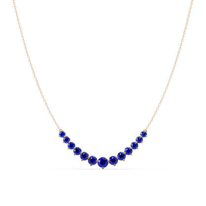 5.6 CTW Graduated Round Colorstone Necklace – CAD image 18