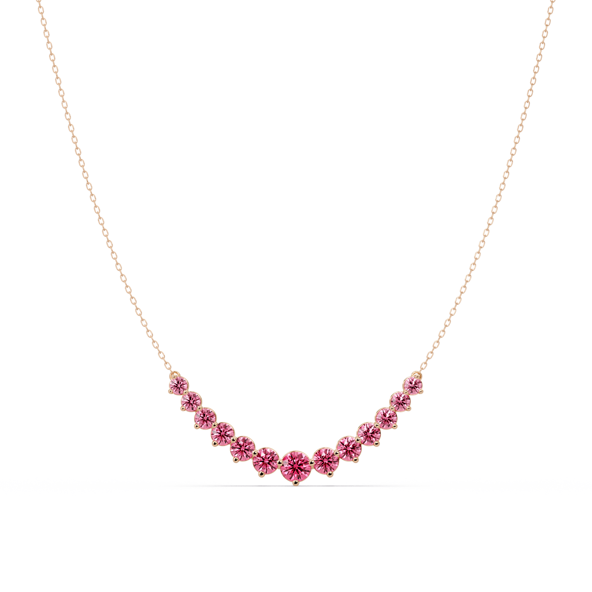5.6 CTW Graduated Round Colorstone Necklace – CAD image 19