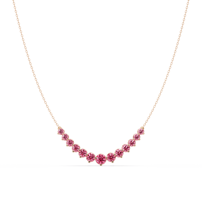 5.6 CTW Graduated Round Colorstone Necklace – CAD image 19