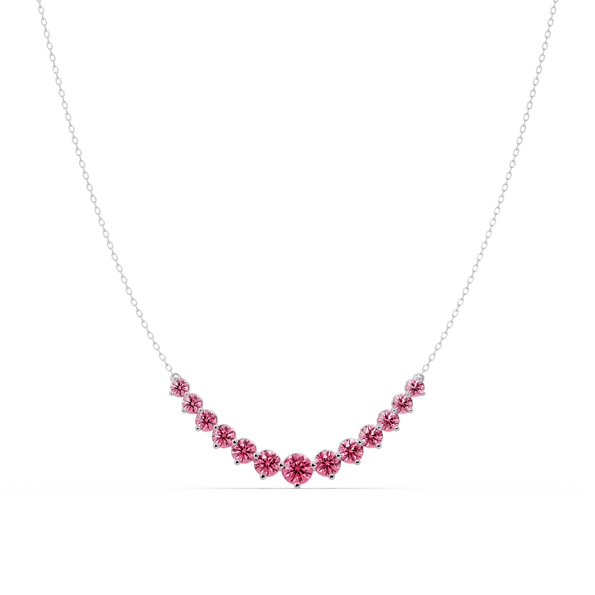 5.6 CTW Graduated Round Colorstone Necklace – CAD image 20