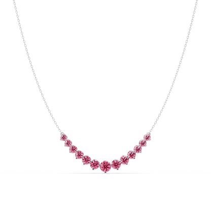 5.6 CTW Graduated Round Colorstone Necklace – CAD image 20
