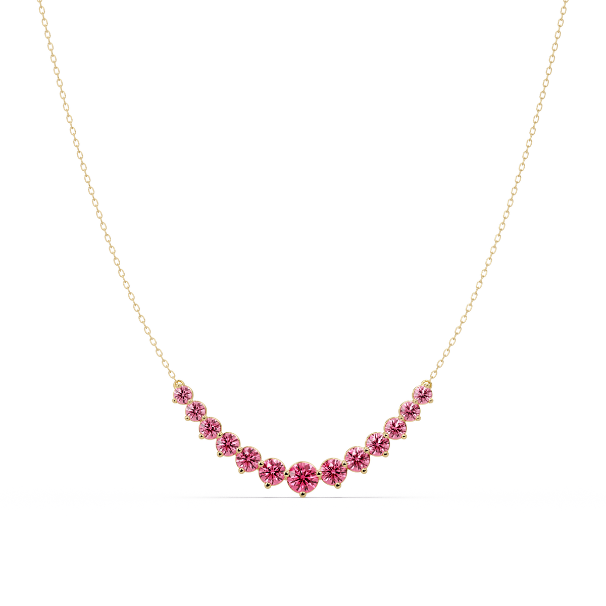 5.6 CTW Graduated Round Colorstone Necklace – CAD image 21
