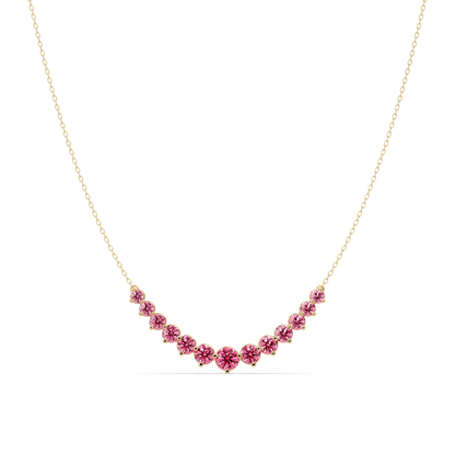 5.6 CTW Graduated Round Colorstone Necklace – CAD image 21