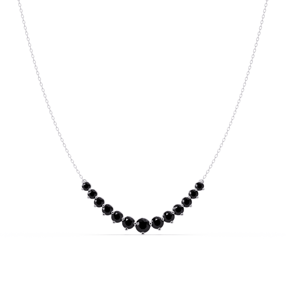 5.6 CTW Graduated Round Colorstone Necklace – CAD image 23