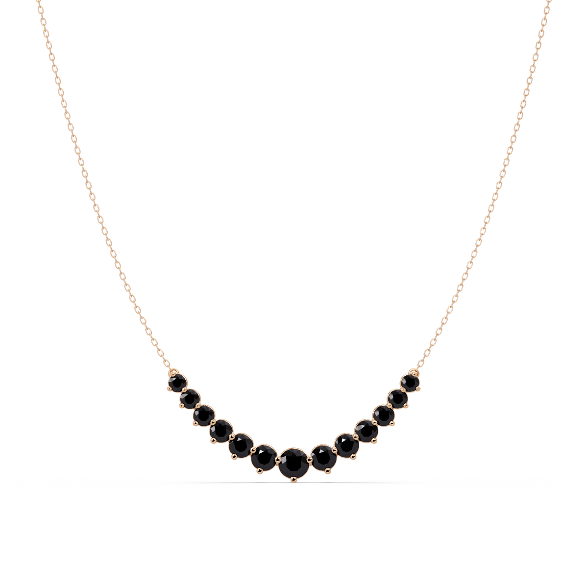 5.6 CTW Graduated Round Colorstone Necklace – CAD image 24