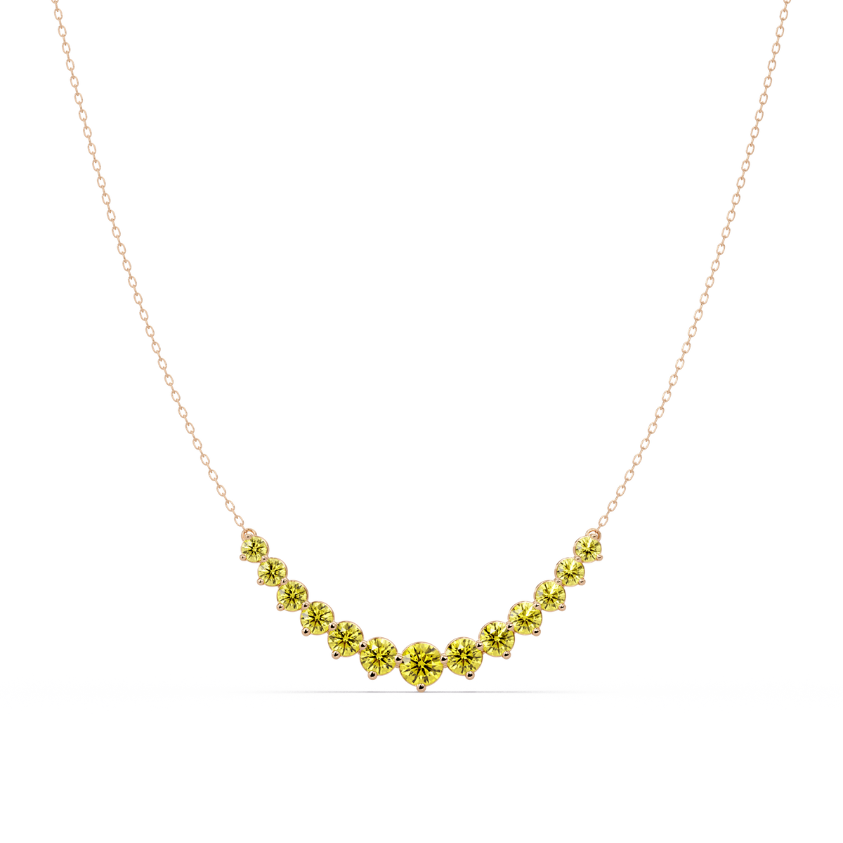 5.6 CTW Graduated Round Colorstone Necklace – CAD image 25