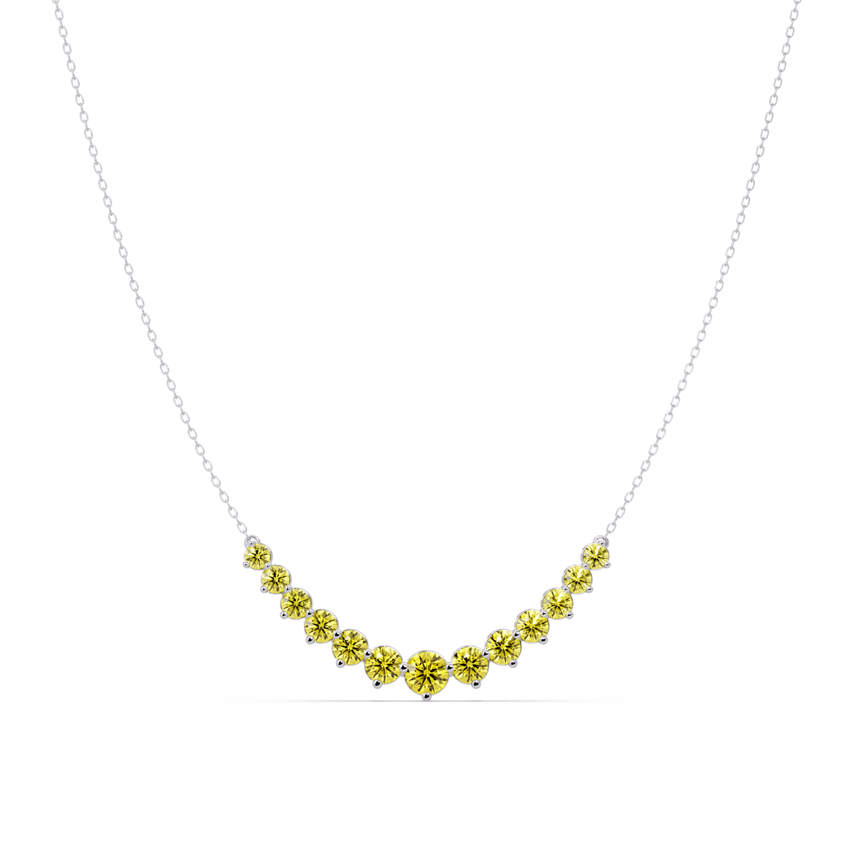 5.6 CTW Graduated Round Colorstone Necklace – CAD image 26