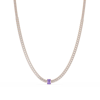 24.0 CTW Emerald-Cut Colorstone Necklace – CAD image 4