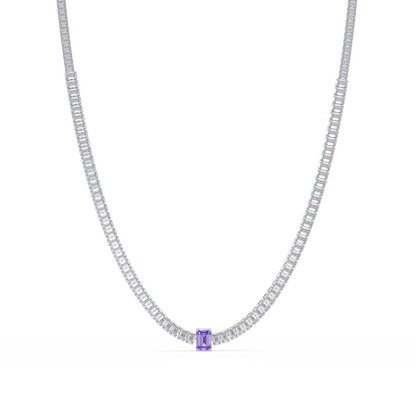 24.0 CTW Emerald-Cut Colorstone Necklace – CAD image 5