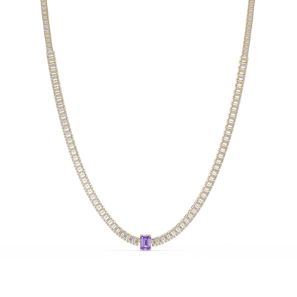 24.0 CTW Emerald-Cut Colorstone Necklace – CAD image 6