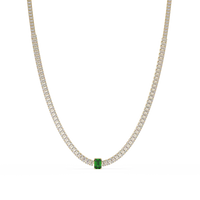 24.0 CTW Emerald-Cut Colorstone Necklace – CAD image 7