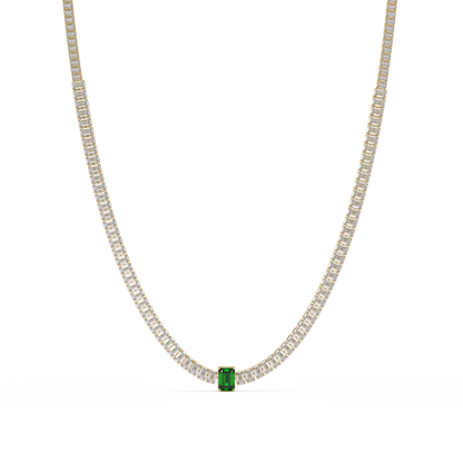 24.0 CTW Emerald-Cut Colorstone Necklace – CAD image 7
