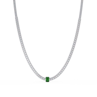 24.0 CTW Emerald-Cut Colorstone Necklace – CAD image 8