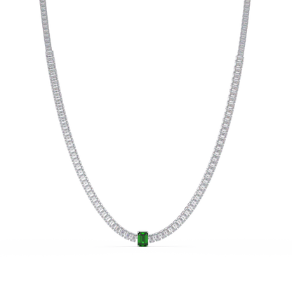 24.0 CTW Emerald-Cut Colorstone Necklace – CAD image 8