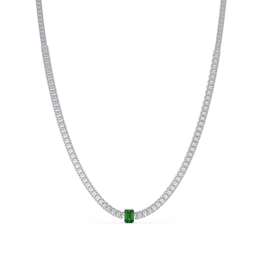 24.0 CTW Emerald-Cut Colorstone Necklace – CAD image 8