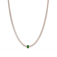 24.0 CTW Emerald-Cut Colorstone Necklace – CAD image 9