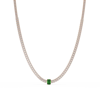 24.0 CTW Emerald-Cut Colorstone Necklace – CAD image 9