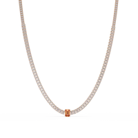 24.0 CTW Emerald-Cut Colorstone Necklace – CAD image 10