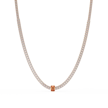 24.0 CTW Emerald-Cut Colorstone Necklace – CAD image 10