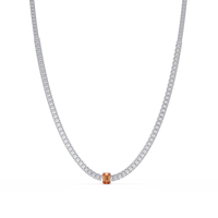 24.0 CTW Emerald-Cut Colorstone Necklace – CAD image 11