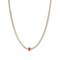 24.0 CTW Emerald-Cut Colorstone Necklace – CAD image 12