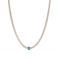 24.0 CTW Emerald-Cut Colorstone Necklace – CAD image 13
