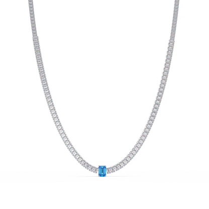 24.0 CTW Emerald-Cut Colorstone Necklace – CAD image 14