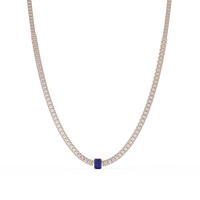 24.0 CTW Emerald-Cut Colorstone Necklace – CAD image 16