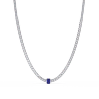 24.0 CTW Emerald-Cut Colorstone Necklace – CAD image 17