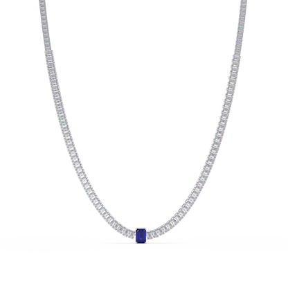 24.0 CTW Emerald-Cut Colorstone Necklace – CAD image 17