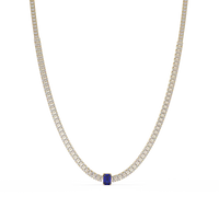 24.0 CTW Emerald-Cut Colorstone Necklace – CAD image 18