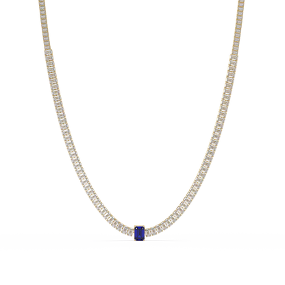 24.0 CTW Emerald-Cut Colorstone Necklace – CAD image 18
